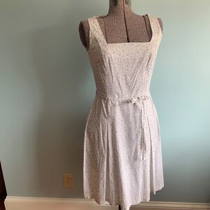 Zinc Vintage Cottagecore Ditsy Floral White / Blue Dress Juniors 7 Made in USA